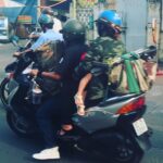 Anne Dudek Instagram – Streets of Saigon. Family outing.