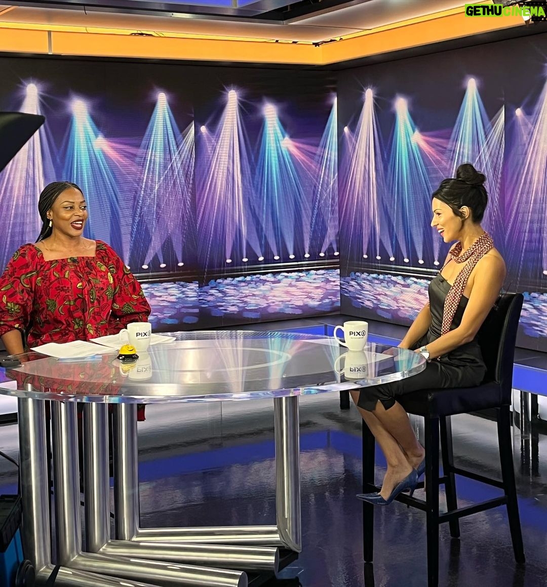 Annet Mahendru Instagram - these girls don’t mess around 🤑 @theojinika talking #ManifestWest. PIX11 News