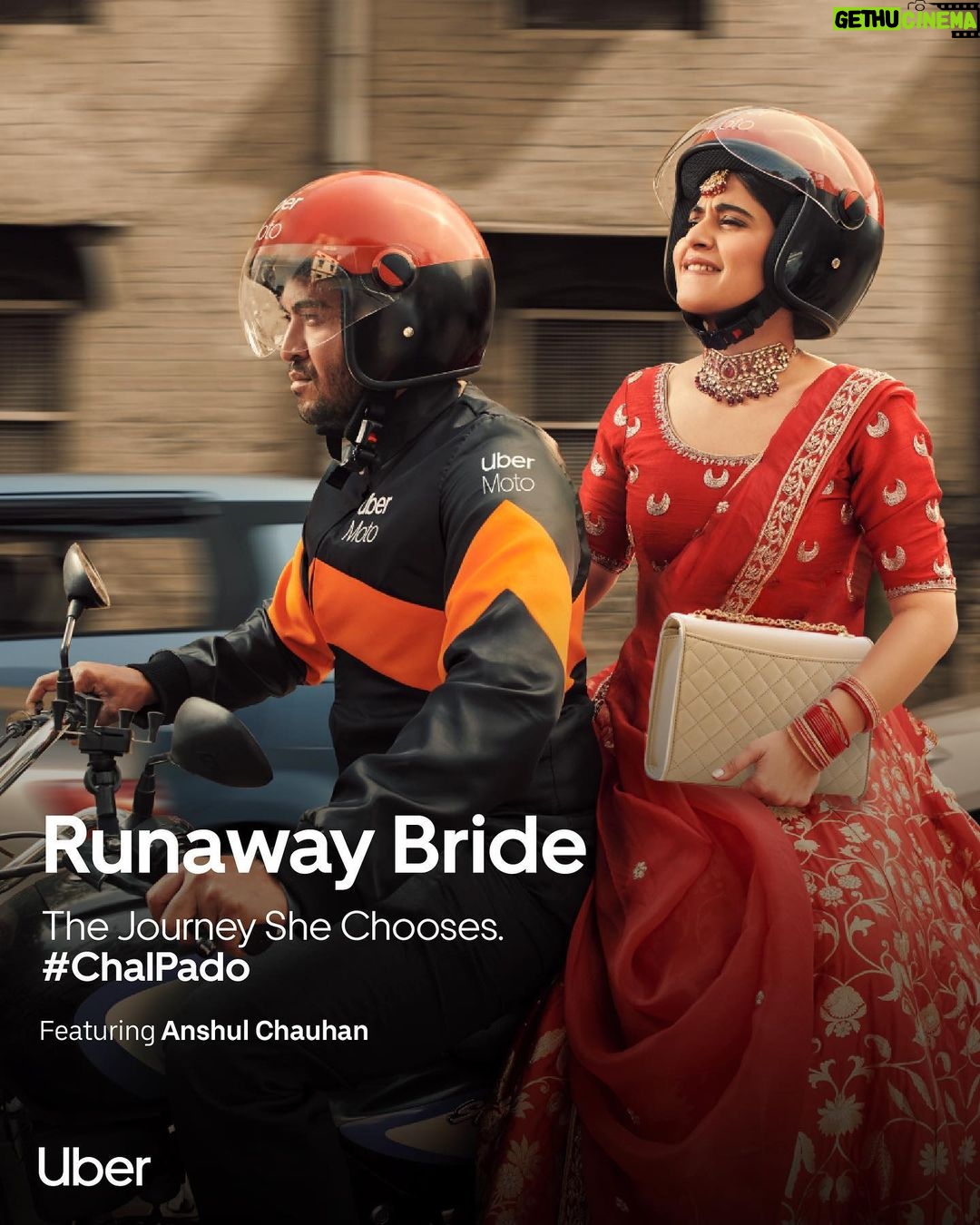 Anshul Chauhan Instagram - Choices aren't always easy, but being a part of this journey was a no-brainer and a 5⭐️ experience. Watch the film from the link in bio #ChalPado #GoGetIt @uber_india #ad