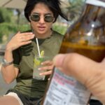 Anshul Chauhan Instagram - When even the virgin mojito hits you hard! Beach time with @ateetsinghh 🏝 The St. Regis Goa Resort