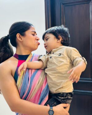 Anshul Chauhan Instagram - My jigar da tukda! 
My sohna sohna mukhda.. 
Happiest 2nd to my baby Ivaan ♥️ 
Love you the MOST! 🥰♥️🧿