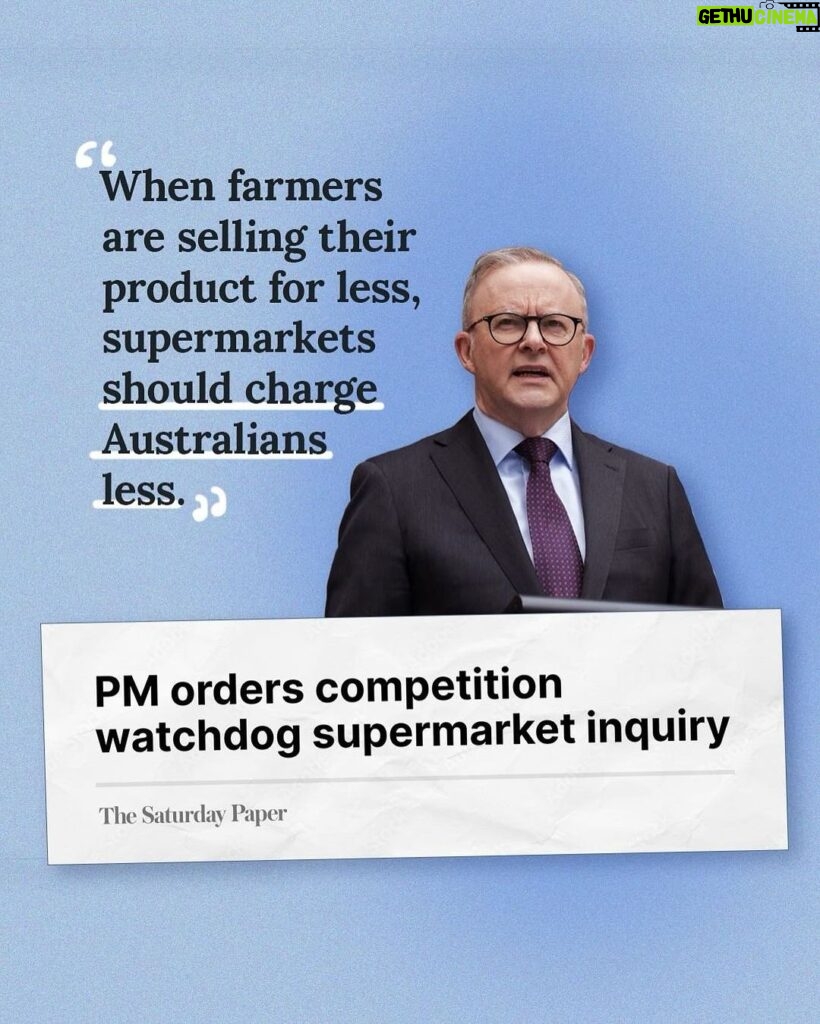 Anthony Albanese Instagram - Australians deserve a fair price at the checkout.