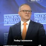 Anthony Albanese Instagram - Everyone who works and pays tax will benefit. National Press Club of Australia