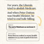 Anthony Albanese Instagram - Medicare is part of what it means to be Australian. While Labor built it, the Liberals fought against it every step of the way. And as Health Minister, Peter Dutton tried to introduce a tax on seeing your GP. We believe getting health care should depend on your Medicare card, not your credit card. That’s why we’re working hard to protect and strengthen Medicare for all Australians.