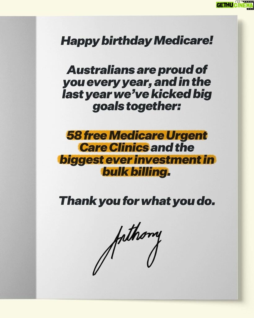 Anthony Albanese Instagram - Swipe to see inside the card.