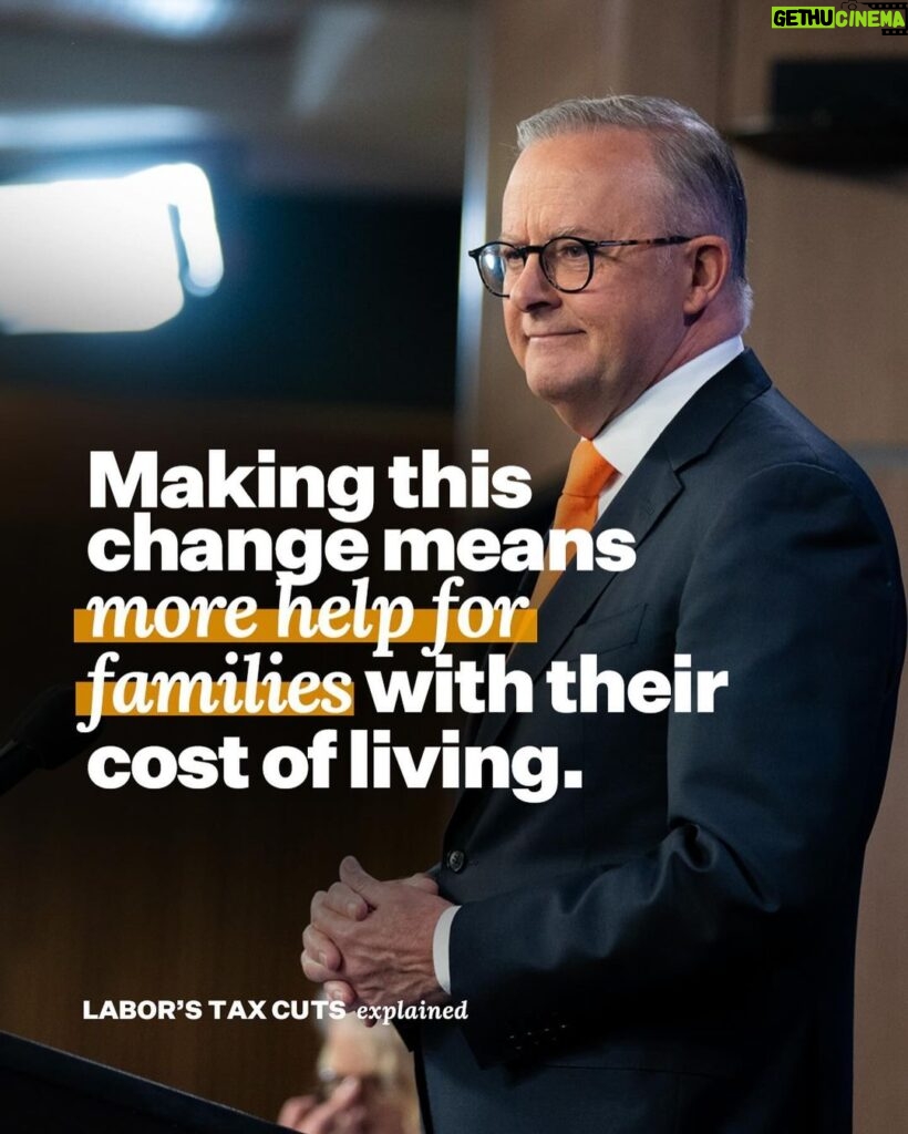 Anthony Albanese Instagram - Everyone who works and pays tax will benefit. National Press Club of Australia