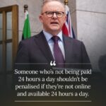 Anthony Albanese Instagram - We’re giving workers a right to disconnect, so you'll be protected from unreasonable contact outside of work hours. Parliament House