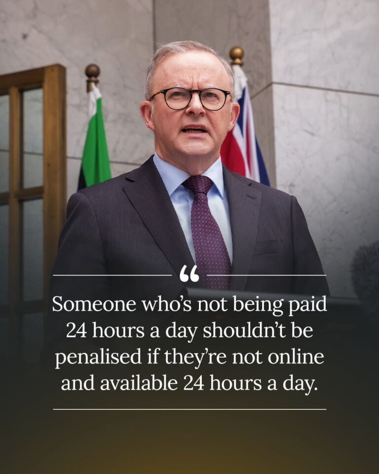 Anthony Albanese Instagram - We’re giving workers a right to disconnect, so you'll be protected from unreasonable contact outside of work hours. Parliament House