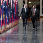 Anthony Albanese Instagram - Working with Papua New Guinea, we can build a more secure region and a better future for both our countries. Today, we marked an historic moment with Prime Minister Marape being the first Pacific island leader to address our Parliament. As close neighbours, friends and partners, there’s so much we can achieve together. Parliament House, Canberra