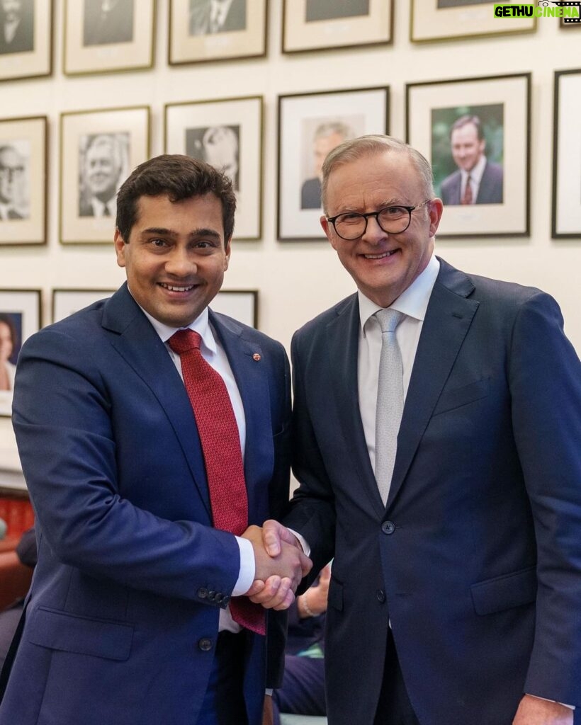 Anthony Albanese Instagram - Welcome @senatorvarunghosh, our newest Senator from Western Australia. Fantastic to have you on the team. Parliament House, Canberra