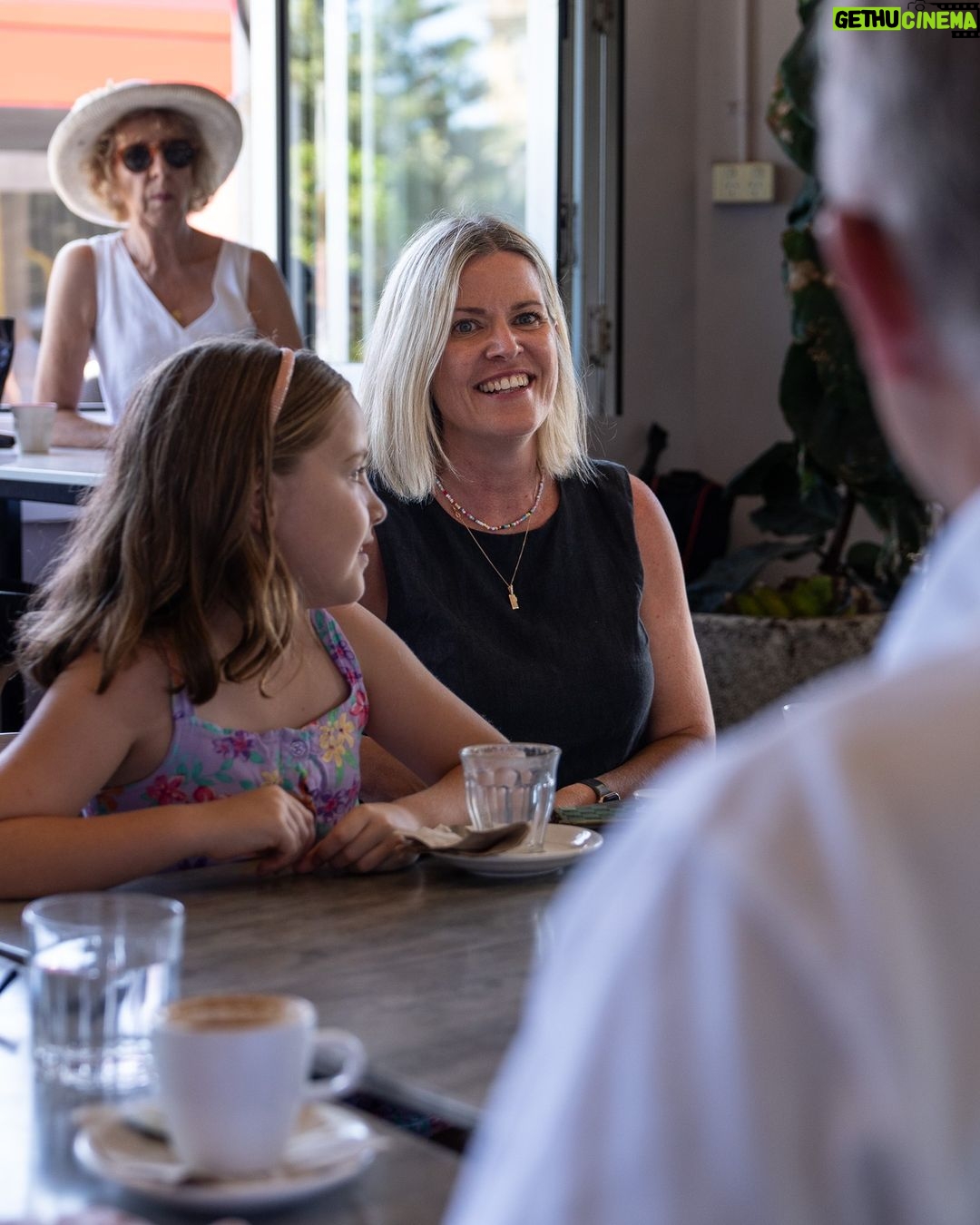 Anthony Albanese Instagram - Every Australian taxpayer will get a tax cut from July 1. For Sarah, a working mum from Waratah, that means $2800 more each year. For her, the families I met today, and Australians across the country, these tax cuts will make an enormous difference. We want Australians to earn more and to keep more of what they earn. Peter Dutton wants people to work longer for less. __ with @sharonclaydon_mp 23 hundred