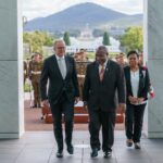 Anthony Albanese Instagram - Working with Papua New Guinea, we can build a more secure region and a better future for both our countries. Today, we marked an historic moment with Prime Minister Marape being the first Pacific island leader to address our Parliament. As close neighbours, friends and partners, there’s so much we can achieve together. Parliament House, Canberra