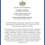 Anthony Albanese Instagram - Joint statement with @justinpjtrudeau and @christopherluxon. Parliament House, Canberra