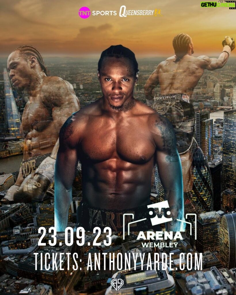 Anthony Yarde Instagram - 💥MY NEXT FIGHT💥 If you cant come and see me live then tune in to @tntsportsboxing on September 23rd #Boxing #AnthonyYarde Wembley Arena