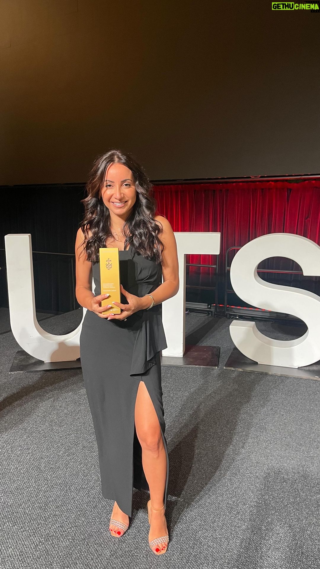 Antoinette Lattouf Instagram - I had to really think about posting this, it feels so strange to think of celebrating an award given the amount of pain in the world and suffering and senseless loss of life particularly in Gaza and Israel. Instead of talk of de-escalation, saving innocent people (women and kids are always the biggest casualties) and ending the 75 year occupation, leaders are edging closer to an even more widespread war. As @humanrightswatch explains: “The unlawful attacks and systematic repression that have mired the region for decades will continue, so long as human rights and accountability are disregarded.” Speaking of Indigenous human rights, it’s very disheartening locally, to see so much division and misinformation about the Voice to parliament. Despite all the hate and lack of heart, I support the YES vote. Last night I was recognised by my former university @utsengage. The university celebrated an alumni from every department for ongoing excellence in their respective fields. I dedicated my award to Peter. Listen to find out why. We all have a ‘Peter’ in our lives. And in the poetic words of @ludacris “move, bitch, get out the way”.