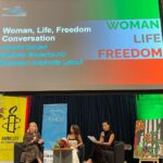 Antoinette Lattouf Instagram - WOMAN. LIFE. FREEDOM. Spending the evening with Iranian-born, British actress and activist @nazaninboniadi was invigorating and the generous injection of hope I needed after a truly awful month in national and international affairs. It’s hard to keep working and living a normal life knowing 1 child is being killed in Gaza every 10 minutes by Israeli forces, the repressive regime in Iran continues to oppress women and girls and violently clamps down on dissidents and 5 Australian women have been killed in 10 days by male violence. As MC of the @sydneypeacefoundation gala dinner, I had the pleasure of helping to honour this year’s laureate Nazanin Boniadi and the Woman, Life, Freedom movement. She says women must play crucial role to play in ending the conflict in the Middle East. Nazanin became instrumental in the Woman, Life, Freedom movement, following the death of 22-year-old Jina Mahsa Amini in September last year. Amini died while in the custody of Iran’s so-called morality police after being arrested for wearing “improper clothing”. The hashtag #WomanLifeFreedom has become a battle cry for women within and outside of Iran. Nazanin brought the issue to the world stage, advocating at the highest levels of the UN Security Council, the US Senate Human Rights Caucus, the British Parliament, and Australian Senate Inquiries. The world seems pretty detached from and lacking an appetite for peace and in conversation with Nazanin and Elizabeth Broderick, Australia’s longest serving sex discrimination commissioner and special rapporteur to the UN, we discussed the role international agencies can play (despite no enforcement power), intergenerational human rights advocacy and how to continue pushing for change when safety and the state of women’s affairs is regressing in so many arenas. Great Hall of the University of Sydney