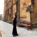Antoinette Lattouf Instagram - Velvety chocolate. 👗 @carlazampatti 💇‍♀️ @stefaniekhair 📸 annoyed random tourist Great Hall of the University of Sydney