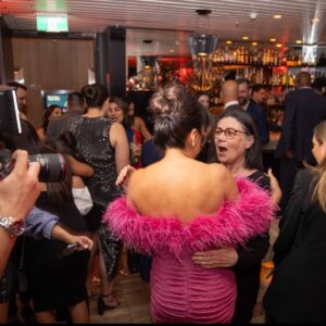 Antoinette Lattouf Instagram - A fright at 40! Hubby said “get dressed up for a fancy dinner with all your siblings” and instead he threw me the most epic party. Enjoy the double chin/catching flies pics. Ivy Penthouse