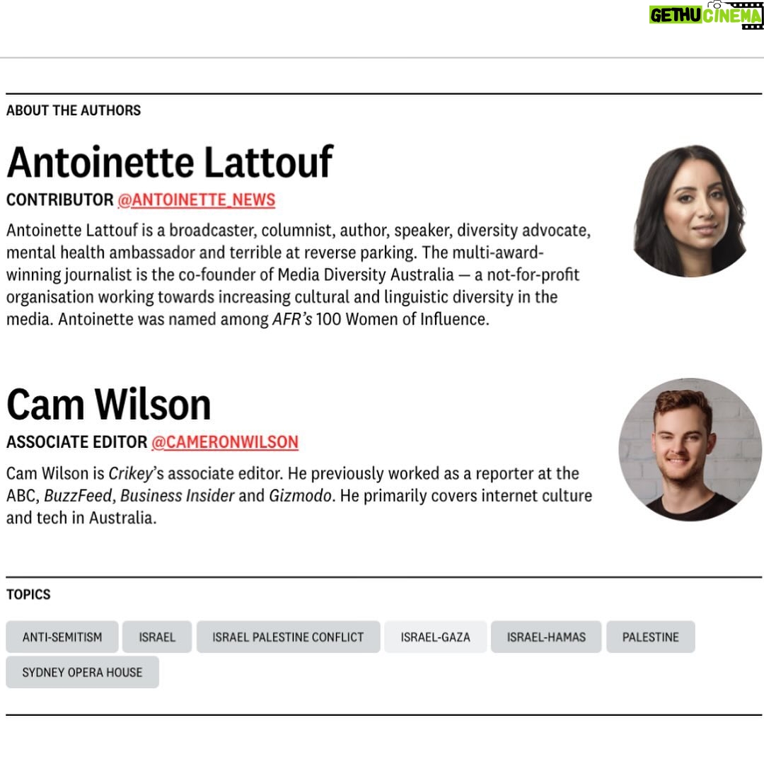Antoinette Lattouf Instagram - My latest for @crikey.news with @camwilsonreporter. We cover: 1.Neither the Australian Jewish Association nor Sky News would answer questions about how the footage they broadcast was incorrectly captioned. 2. The AJA, the publishers of the footage have declined to concede that the videos were inaccurate instead made multiple social media posts that joked about different things that the protesters might have said, such as “watch the news”, “go on cruise” and “look at the views”. 3. NSW Police says AJA’s video “had not been doctored”, instead was edited into a compilation. But a videographer from an independent media outlet showed Crikey her footage which captured the same time and angle of the crowd. In her video the protestors are chanting “Palestine is occupied” yet the AJA’s video has captions and audio prompting to show the crowd saying “Gas the Jews”. 4. Audio being synced up to different video, corroborates analysis from verification experts at RMIT’s CrossCheck who previously examined the AJA video. 5. The Barrister representing pro Palestine protestors and former police officer Mahmud Hawila said it was important to know who edited the AJA’s videos. “This amplified the the damage. These questions need urgent answers to make many communities feel safer” 6. Premier Minns stance remains unchanged despite findings of the police investigation and ongoing questions. 7. Previously, Sharri Markson from Sky News said that it was “actually unbelievable” that Crikey was reporting on doubts about the videos authenticity. “The only comfort I take from such obviously anti-Semitic reports is that no-one reads your publication,” she said. 8. Sky News would not respond to questions about whether it would issue an apology or correction despite confirming to Crikey that the network had manually put subtitles on the raw footage last year. 9. While the other chants were anti-Semitic (which organisers say was said by a small number of teens who were quickly asked to leave), the claim a large number of protesters had chanted this specific Holocaust reference was legally distinct as it was likely to reach the criminal standard for incitement to violence.