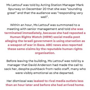Antoinette Lattouf Instagram - A statement from one of my lawyers Josh Bornstein @mauriceblackburnlawyers and I.

I’m very fortunate to be supported and represented by a formidable team that includes Josh and also Sarah Ibrahim of @central.lawyers 

#nofearnofavour
