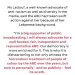 Antoinette Lattouf Instagram - A statement from one of my lawyers Josh Bornstein @mauriceblackburnlawyers and I. I’m very fortunate to be supported and represented by a formidable team that includes Josh and also Sarah Ibrahim of @central.lawyers #nofearnofavour