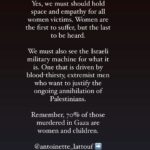 Antoinette Lattouf Instagram - Believing women is an important step, stopping the slaughter of thousands more in their name is an essential one.