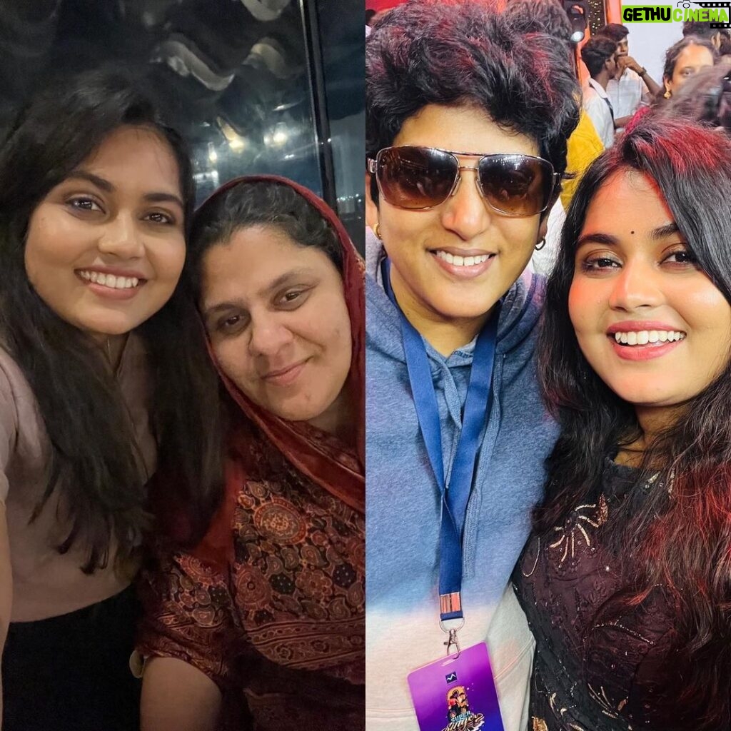 Anu Anand Instagram - I have come from a small town to give an audition to Super Singer Junior 3. Among the thousands of people I have selected, I got into Super Singer. From then until now, you both have been my biggest support system. I'm so grateful for all the opportunities and platforms you have given me. I love you two so much and thank you for shaping my career. I’m forever indebted to you two. aunty @ravoofa.h.k & @prathimacuppala #mygaurdianangel #singapennes #supersinger #anuanand