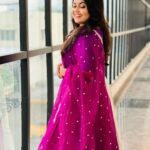 Anu Anand Instagram - Dolled up for today’s event 💜🤍 . . . Wearing : @chakrabortymukta PC: @anandkumar197294 Karur, India