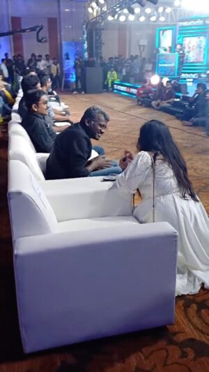 Anu Anand Instagram - Finally, I got to meet him! 😊😍

Anyone who has watched Super Singer Season 8 knows that I'm a huge fan of Maari Selvaraj Anna 😍, 
and now I have the incredible opportunity to have a conversation with him. It's truly a dream come true for me! Not only am I a fan of his directorial work, but I also admire his profound thoughts and ideas. From "Pariyerum Perumal" to "Maamanan," this man has brought about a revolution through his scripts. 🤍
And the best part is, he remembers my performance on Super Singer! 😍

@mariselvaraj84 Anna, I don't know if you'll see this or not, but I wanted to write this message filled with love and respect. 

Anna, I hope you continue to bless our industry with many more incredible movies, and I hope you continue to share numerous important messages that will make our society stronger.

 - ardent fan