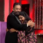 Anu Anand Instagram - Oh my god !!!!!😍😍😍 Na enna solluven 😍😍 epdi solluven 😍😍😍 A hug from my aandavar 😍😍. This is something huge 😍😍 this is a Beautiful memory which I’ll Cherrish forever 😍😍 @ikamalhaasan . . . #kamalhaasan #kamalhaasanfan #fanofkamalhassan #anuanandsupersinger8 #anuanand_official #anuanand