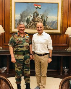Anupam Kher Instagram - Thank you Gen. #BipinRawat for the moments I got to spend with you!! You will always be my inspiration and role model! 🙏🇮🇳 India