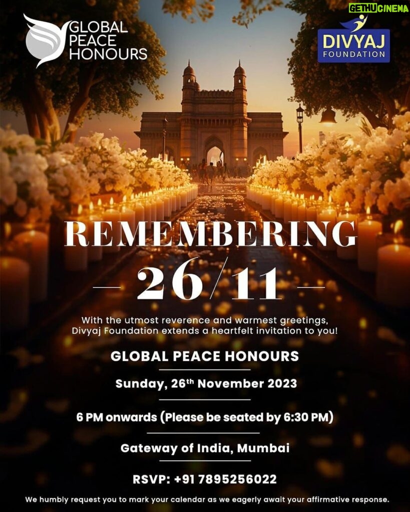 Anupam Kher Instagram - Dear organisers of #GlobalPeaceHonours @divyajfoundation and @amruta.fadnavis ! I am sure you must be highly disappointed that you had to cancel the event #Remembering2611 because of sudden heavy rains! Even though every celebrity, every invitee had reached the venue on time. That in itself is a tribute to your intentions! I applaud your efforts! Chin up my friends! “Everything is ok in the end! If it is not ok, it is NOT the end!” Jai Ho! 🙏😍👏 Gateway of India ,Mumbai