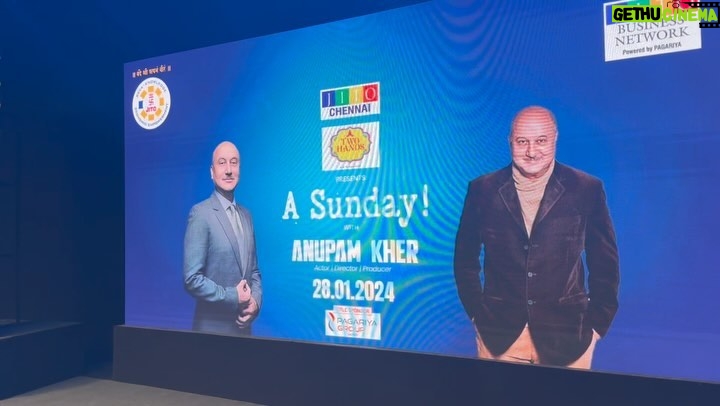 Anupam Kher Instagram - Thank you #JitoChennai for the love, warmth and appreciation! It was great to interact with your members! Jai Ho! 🙏😍👏 #MotivationalSpeech Chennai, India