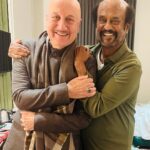 Anupam Kher Instagram - Amazing to meet my friend and one and only superstar #RajniKanth in Shri Ram Janm Bhumi, #Ayodhya! Jai Shri Ram! ❤️🕉🙏 #Thalaiva श्री राम जन्मभूमि, अयोध्या - Shri Ram Janmabhoomi, Ayodhya
