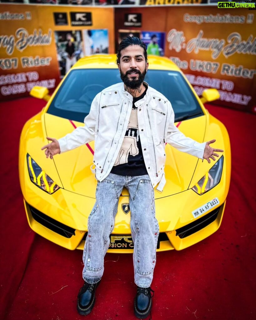 Anurag Dobhal Instagram - Lamborghini Huracan LP580 - Our New Queen Brosena ❤🙏 . . . #theuk07rider #lamborghini #hurcan #supercar #newcar