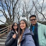 Anushka Sen Instagram - My most favourite place in Seoul. I’ve seen 4 seasons at the Namsan tower with every visit , and this time it was more special, cause my full family was with me 🥹💜 N서울타워 - N SeoulTower