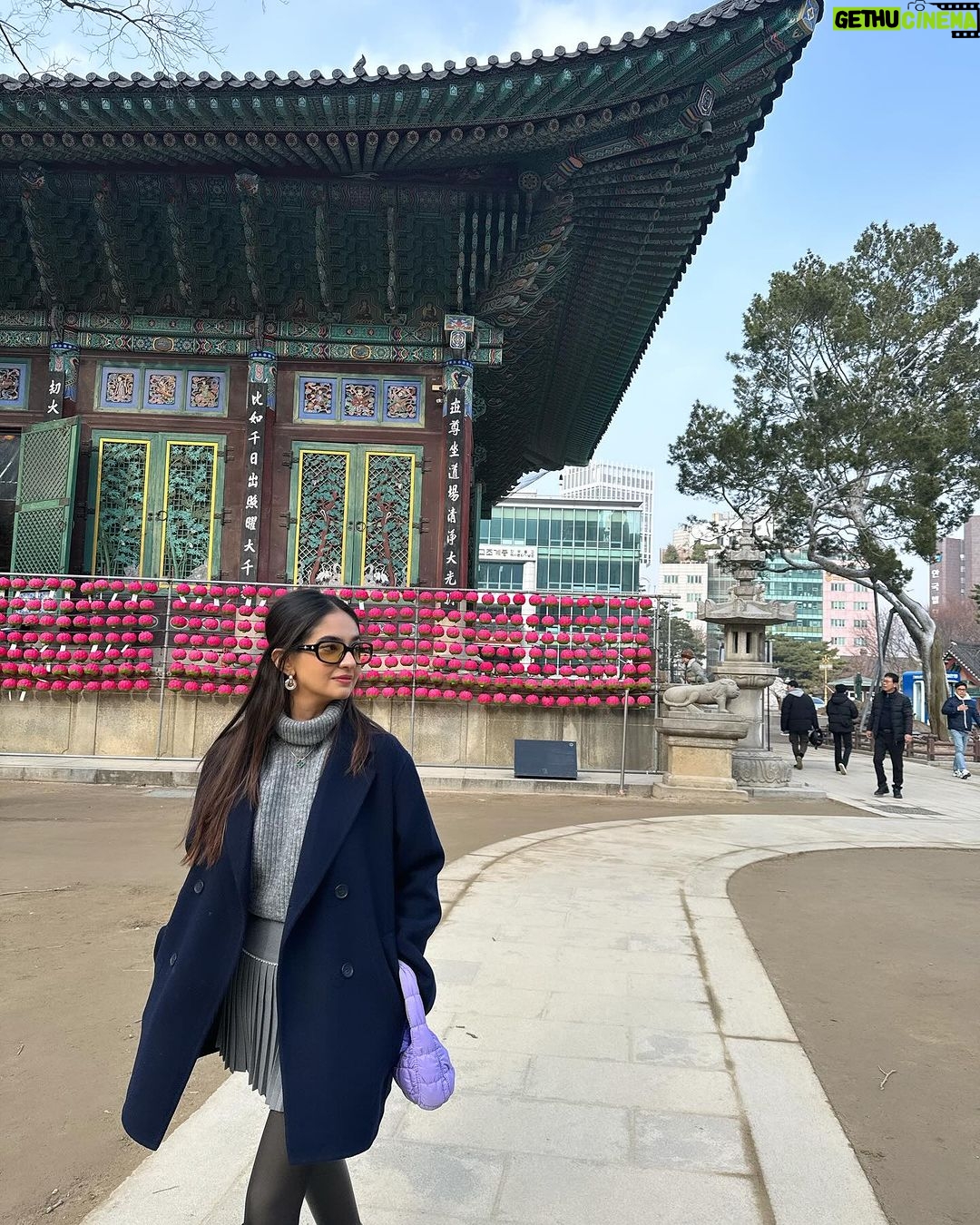 Anushka Sen Instagram - Winter Wonder ❄️⛄️ 조계사 Jogyesa Temple