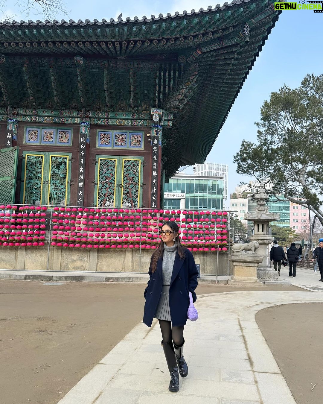 Anushka Sen Instagram - Winter Wonder ❄️⛄️ 조계사 Jogyesa Temple