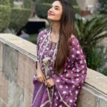 Anushka Sen Instagram - 💜🎀🔆🫶 . Outfit :@shopmulmul
