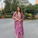 Anushka Sen Instagram - 💜🎀🔆🫶 . Outfit :@shopmulmul