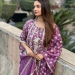 Anushka Sen Instagram - 💜🎀🔆🫶 . Outfit :@shopmulmul