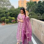 Anushka Sen Instagram - 💜🎀🔆🫶 . Outfit :@shopmulmul