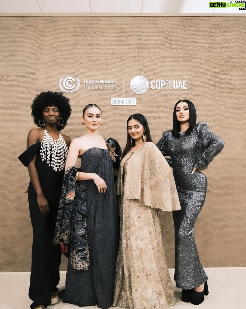 Anushka Sen Instagram - Music is a global language. Our song ‘Lasting Legacy’ got all of us together from around the world , for such an important cause. Thank you @unitednations @cop28uaeofficial for this opportunity. So glad to collaborate with such inspiring and talented people. So much passion in everybody, and such beautiful energies!!💜💜