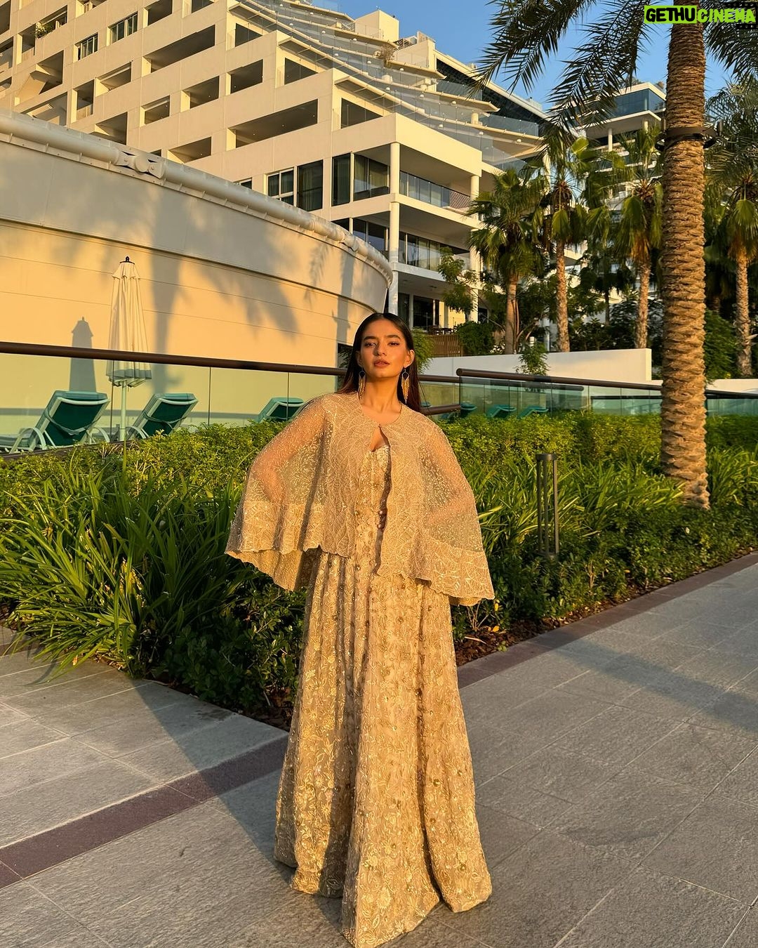 Anushka Sen Instagram - Lasting Legacy ✨ . Wearing @shyamalbhumika For @cop28uaeofficial @unitednations Hair @magictouchbyalinaadil Makeup by me :) Dubai, United Arab Emirates