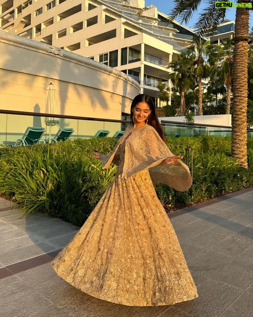 Anushka Sen Instagram - Lasting Legacy ✨ . Wearing @shyamalbhumika For @cop28uaeofficial @unitednations Hair @magictouchbyalinaadil Makeup by me :) Dubai, United Arab Emirates