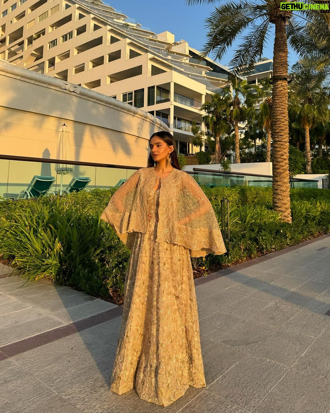 Anushka Sen Instagram - Lasting Legacy ✨ . Wearing @shyamalbhumika For @cop28uaeofficial @unitednations Hair @magictouchbyalinaadil Makeup by me :) Dubai, United Arab Emirates