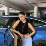 Anushka Sen Instagram – Denim days 🧋
.
Skirt @fashionnova ✨