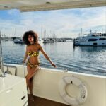 Ariel D. King Instagram – BTS

#yellowbikini
#yacht Marina del Rey, California