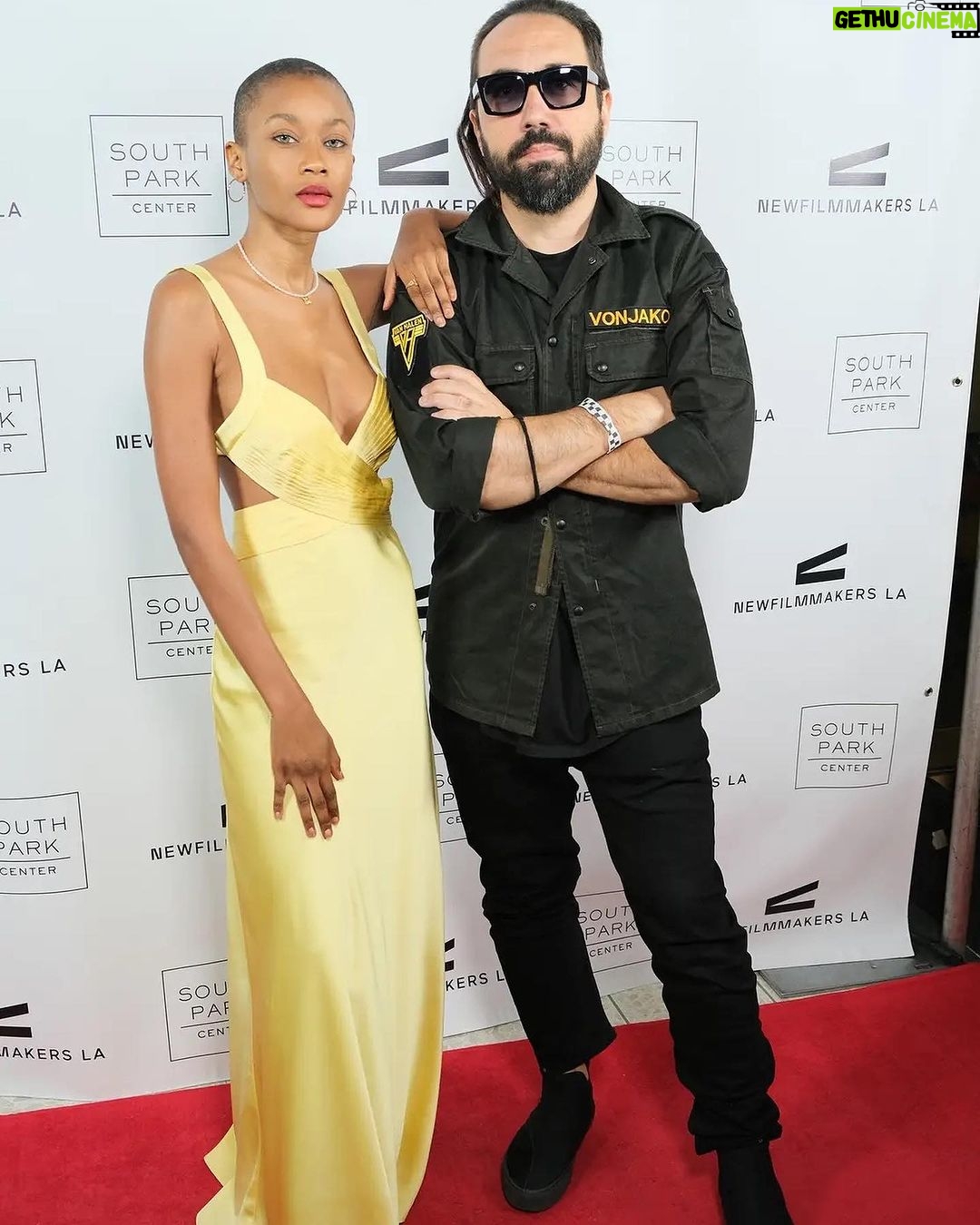 Ariel D. King Instagram - Festival fun @nfmla @mathesenphoto shot on the @fujifilmx_us πΈ @godox_global π‘ Valerine Again! @theelephantmanband π with Director @vonjako enjoying festivals during the strike at @nfmla #independentfilm #nfmla #fujifilm π @bcbgmaxazria necklace @katelova Los Angeles, California