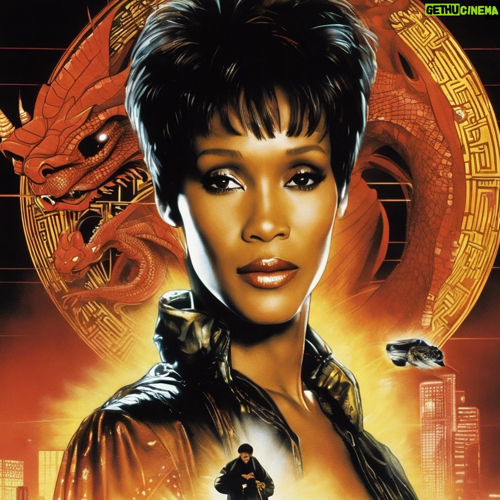 Ariel D. King Instagram - I Will Always Love You @whitneyhouston AI Art by Ariel #yearofthedragon #whitneyhouston #chatgpt #synthwave #80saesthetic #synthwaveaesthetic